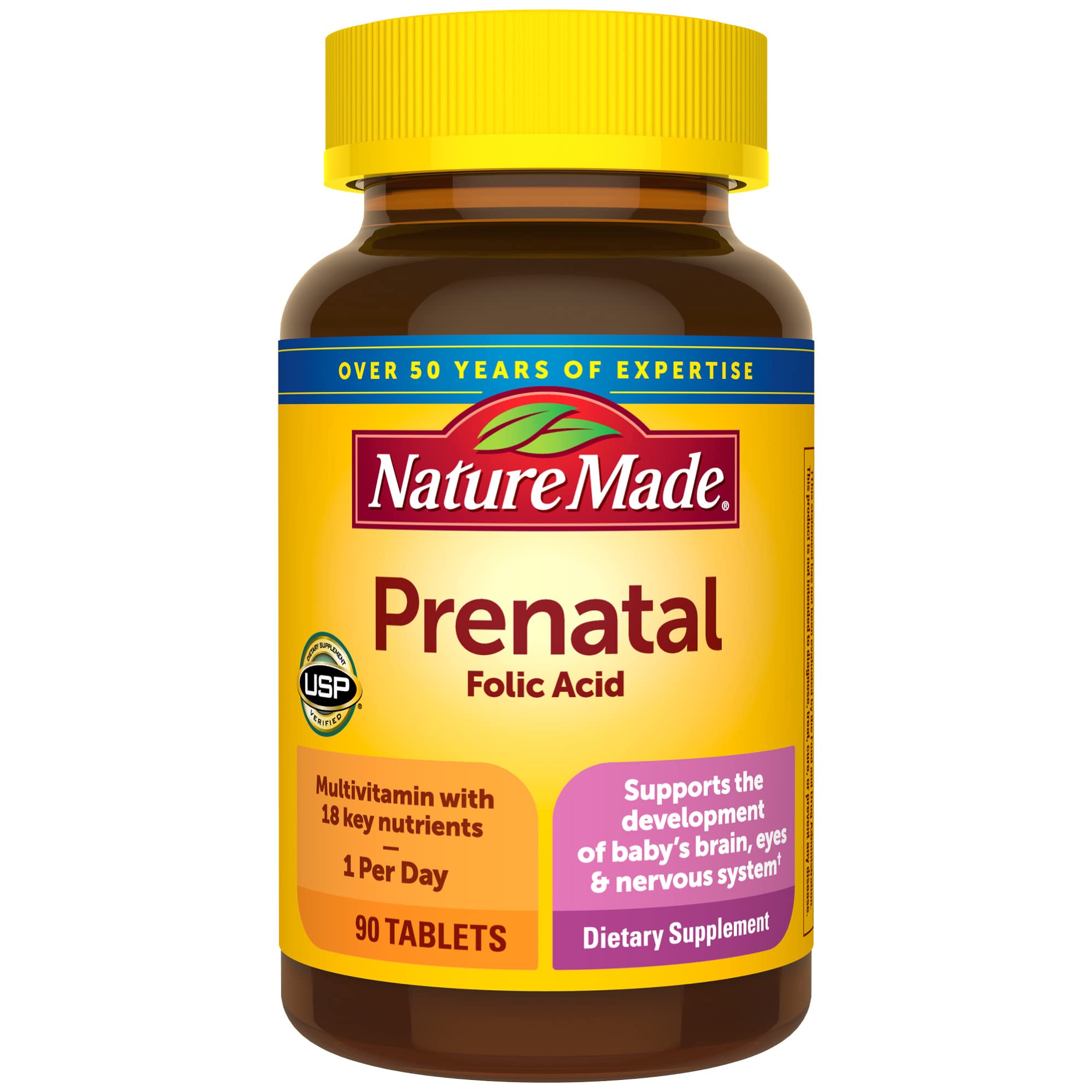 Multivitamínico Prenatal Nature Made, 90 Comprimidos, Suministro Para 90 Días - Venta Internacional.