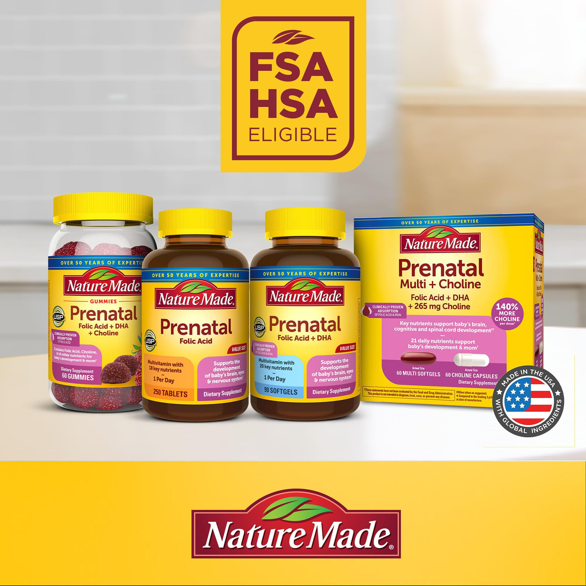 Foto 6 pulgar | Multivitamínico Prenatal Nature Made, 90 Comprimidos, Suministro Para 90 Días - Venta Internacional.