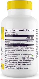 Foto 2 | Suplemento De Bisglicinato De Magnesio De Healthy Origins 120 Comprimidos - Venta Internacional.