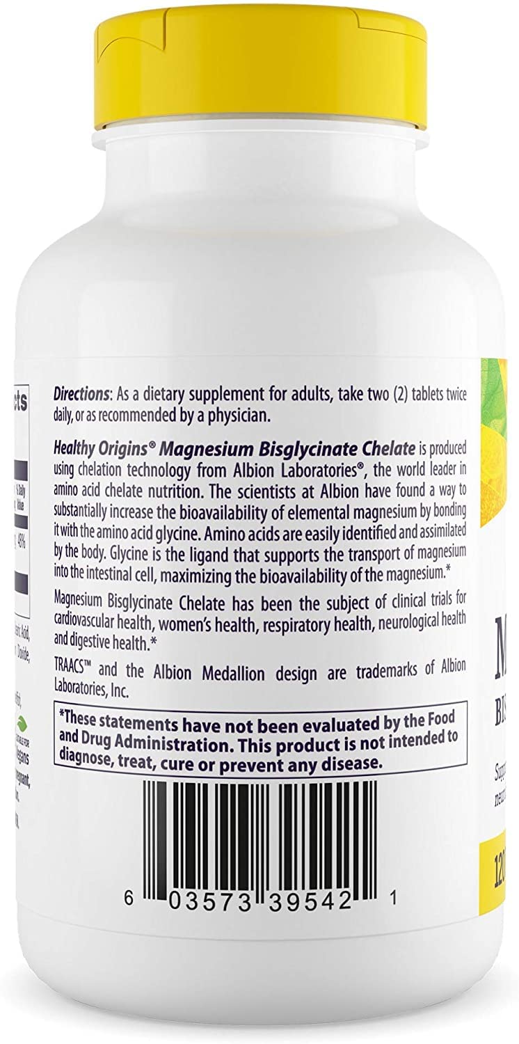 Foto 4 pulgar | Suplemento De Bisglicinato De Magnesio De Healthy Origins 120 Comprimidos - Venta Internacional.