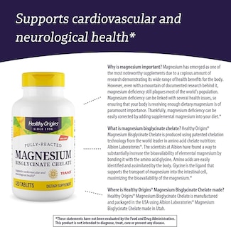 Foto 7 | Suplemento De Bisglicinato De Magnesio De Healthy Origins 120 Comprimidos - Venta Internacional.