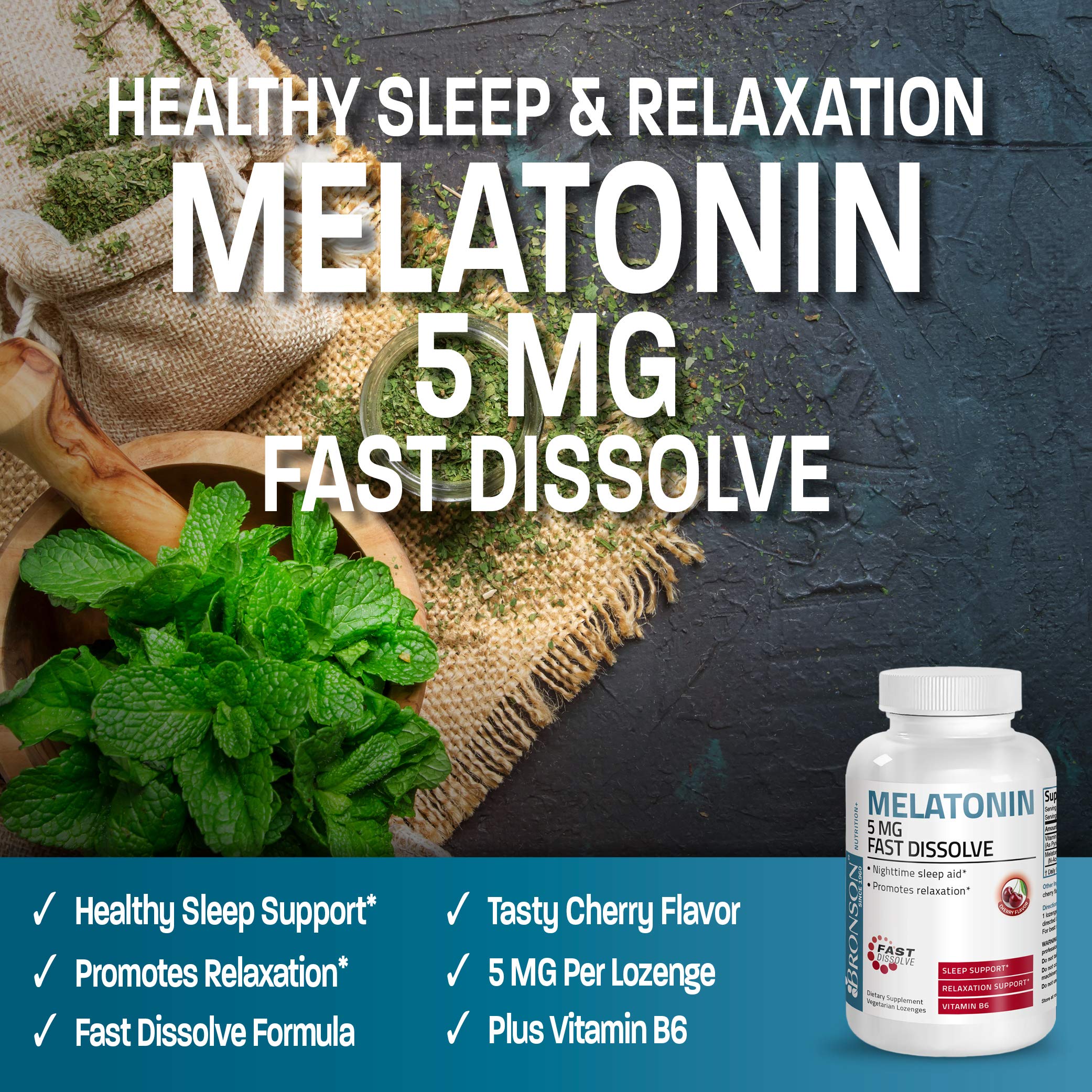 Foto 4 pulgar | Suplemento Bronson Melatonin 5 Mg Con Vitamina B6 360 Comprimidos - Venta Internacional.