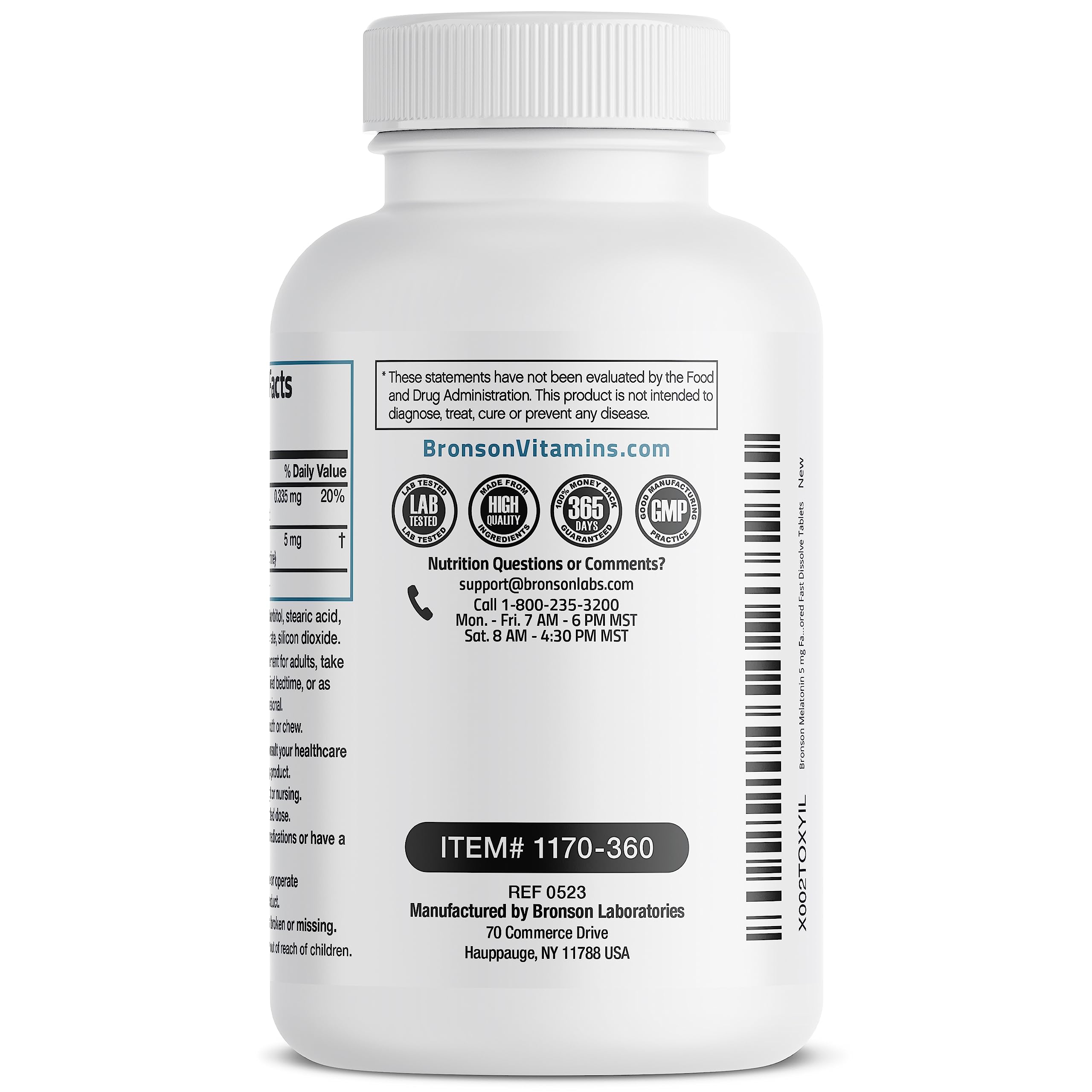 Foto 8 pulgar | Suplemento Bronson Melatonin 5 Mg Con Vitamina B6 360 Comprimidos - Venta Internacional.