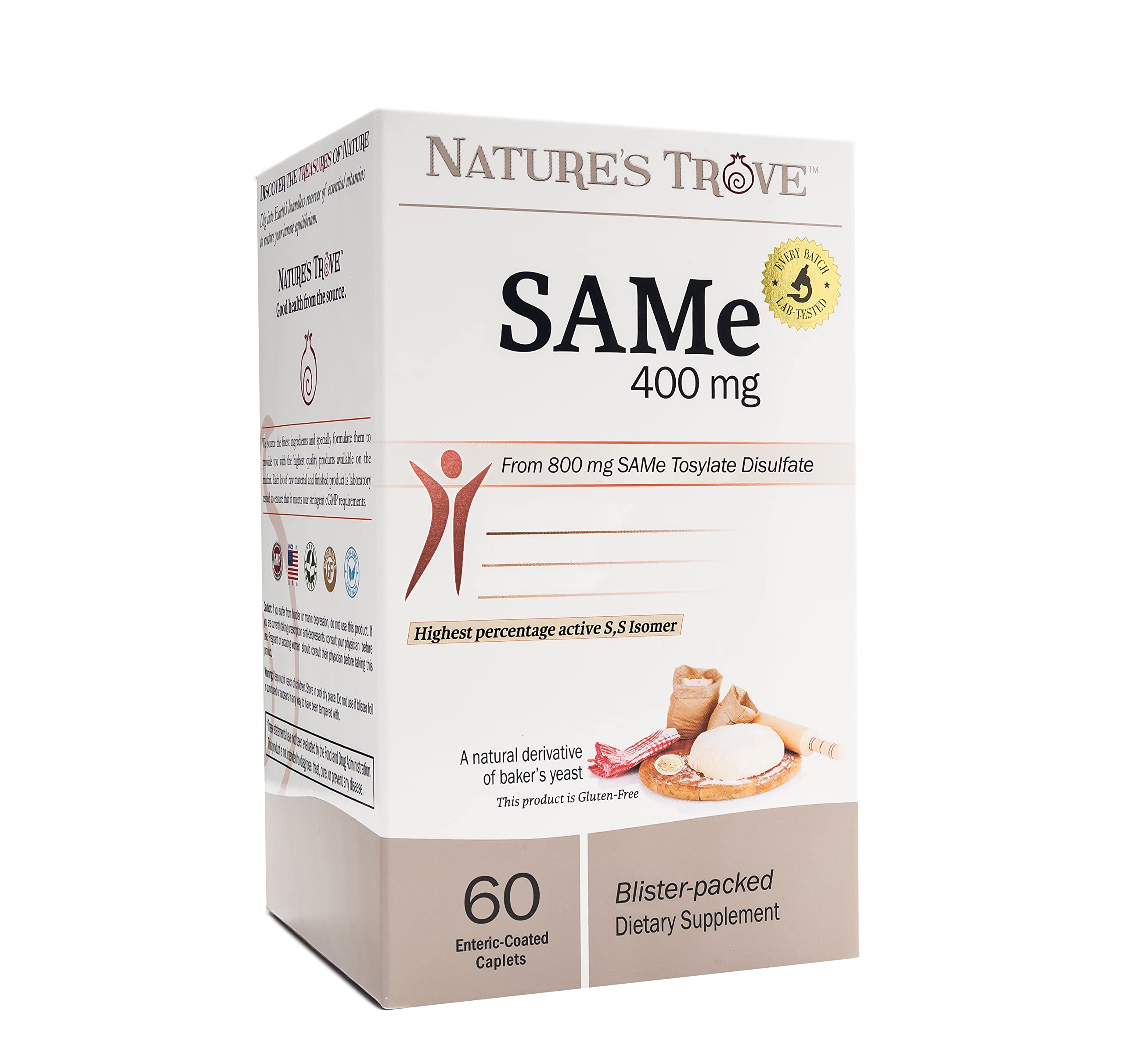 Foto 2 pulgar | Suplemento Nature's Trove Sam-e 400 Mg 60 Cápsulas - Venta Internacional.