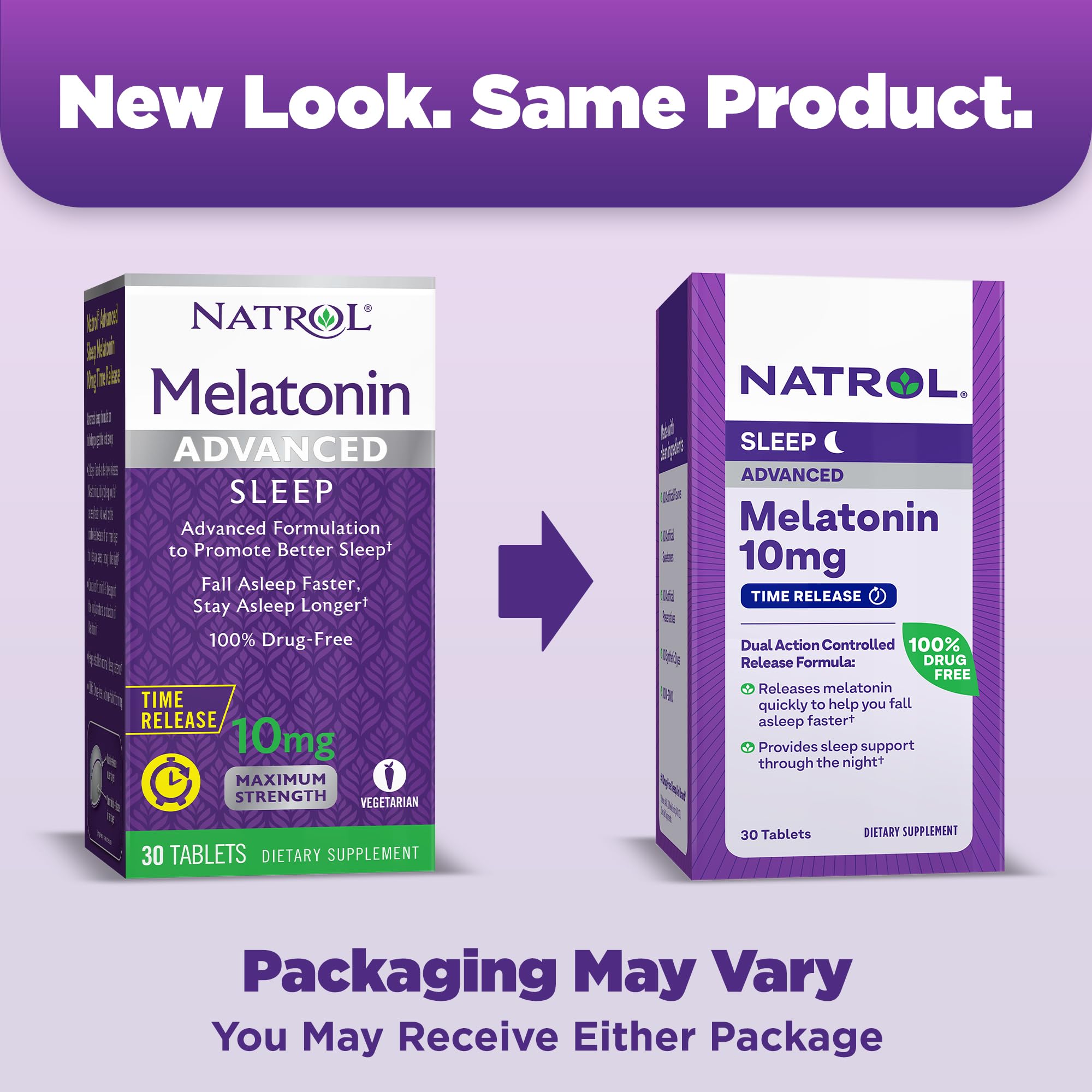 Foto 2 | Suplemento Natrol Advanced Sleep Melatonin 10 Mg 30 Comprimidos - Venta Internacional.