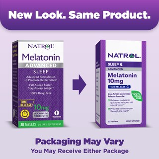 Foto 2 | Suplemento Natrol Advanced Sleep Melatonin 10 Mg 30 Comprimidos - Venta Internacional.