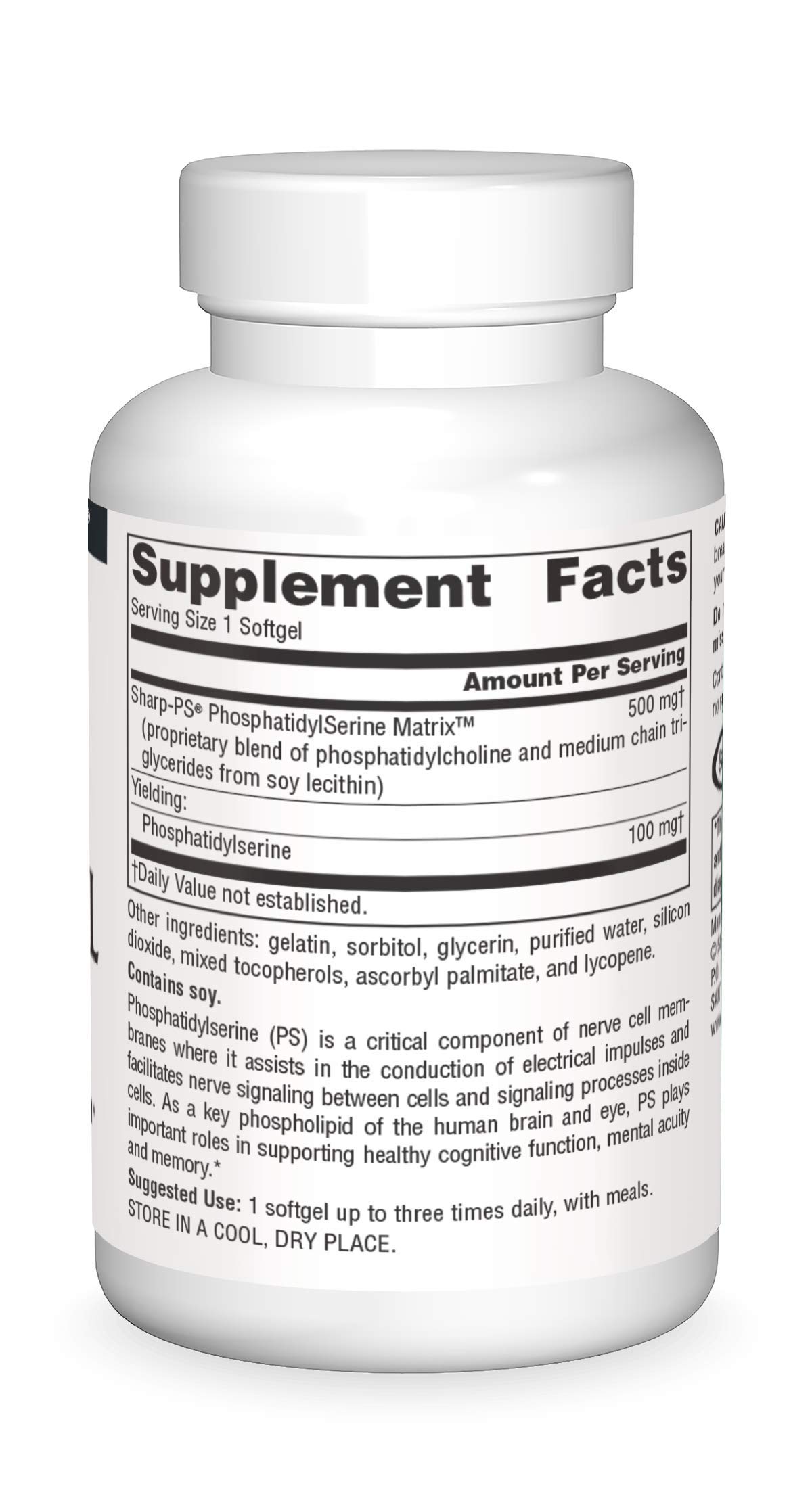 Foto 3 | Matriz De Fosfatidilserina De Supplement Source Naturals, 500 Mg - Venta Internacional.