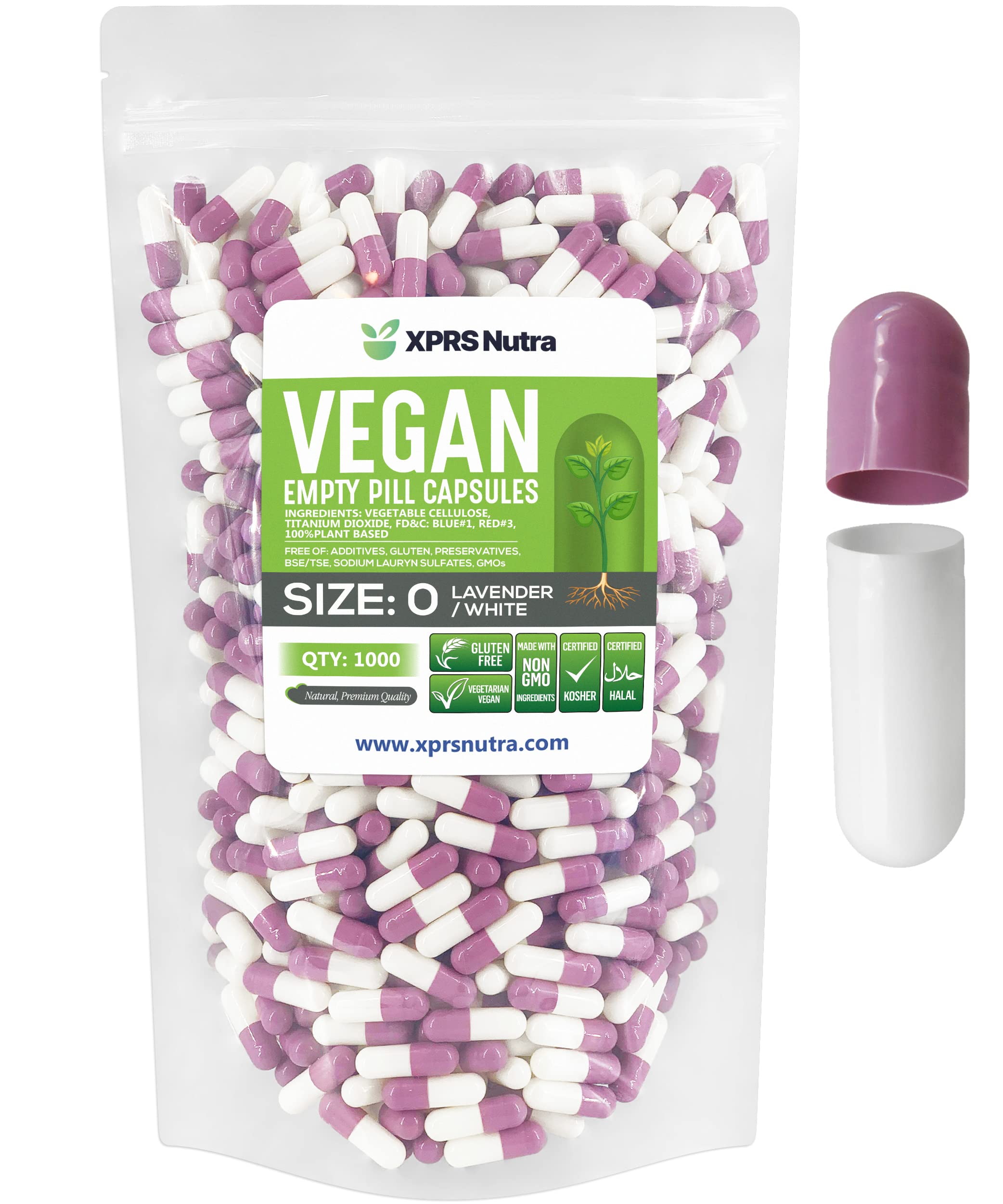 Foto 2 pulgar | Cápsulas Vacías Xprs Nutra Tamaño 0 - Cápsulas Veganas De 1000 Unidades - Venta Internacional.