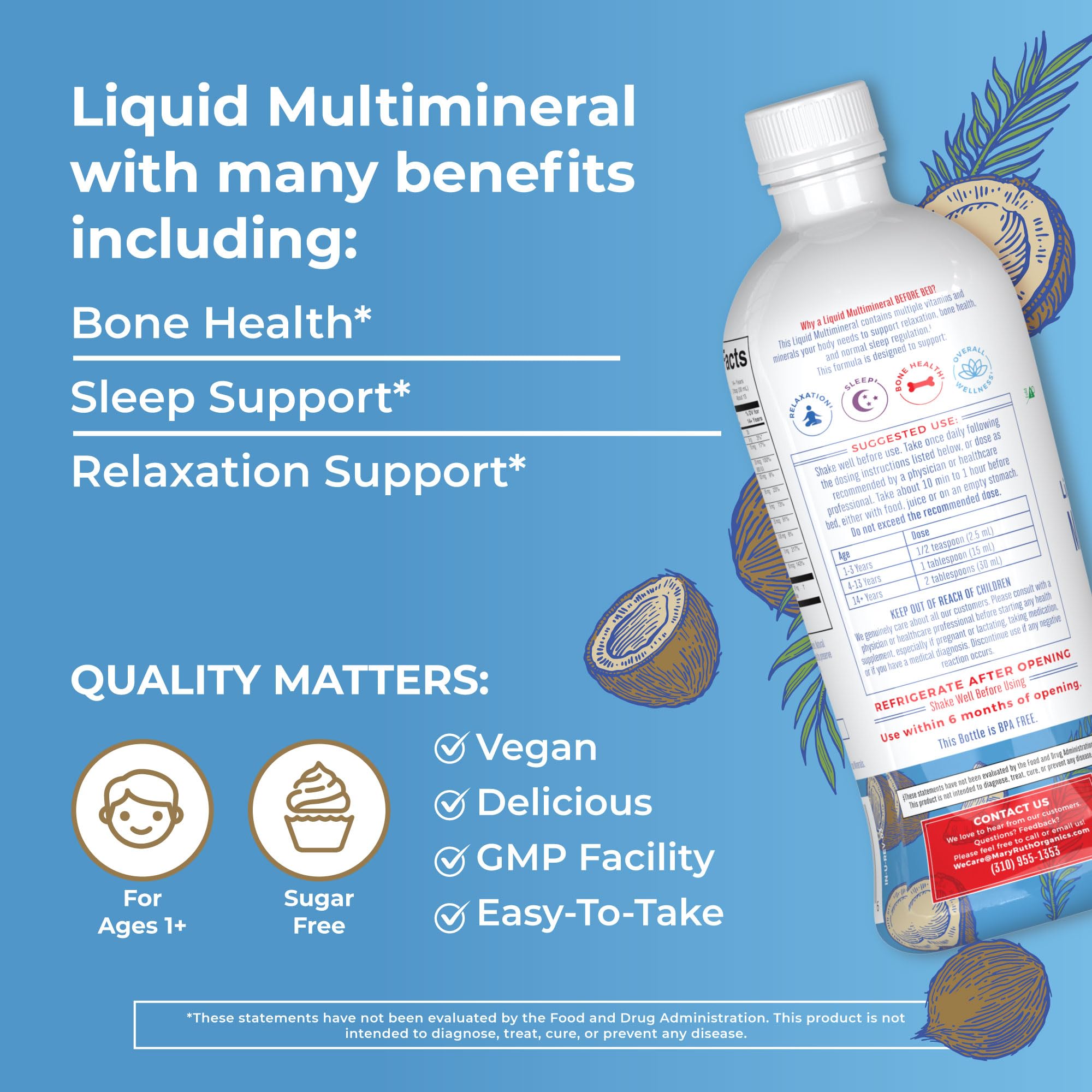 Foto 5 pulgar | Suplemento Maryruth Organics Liquid Nighttime Multimineral - Venta Internacional.