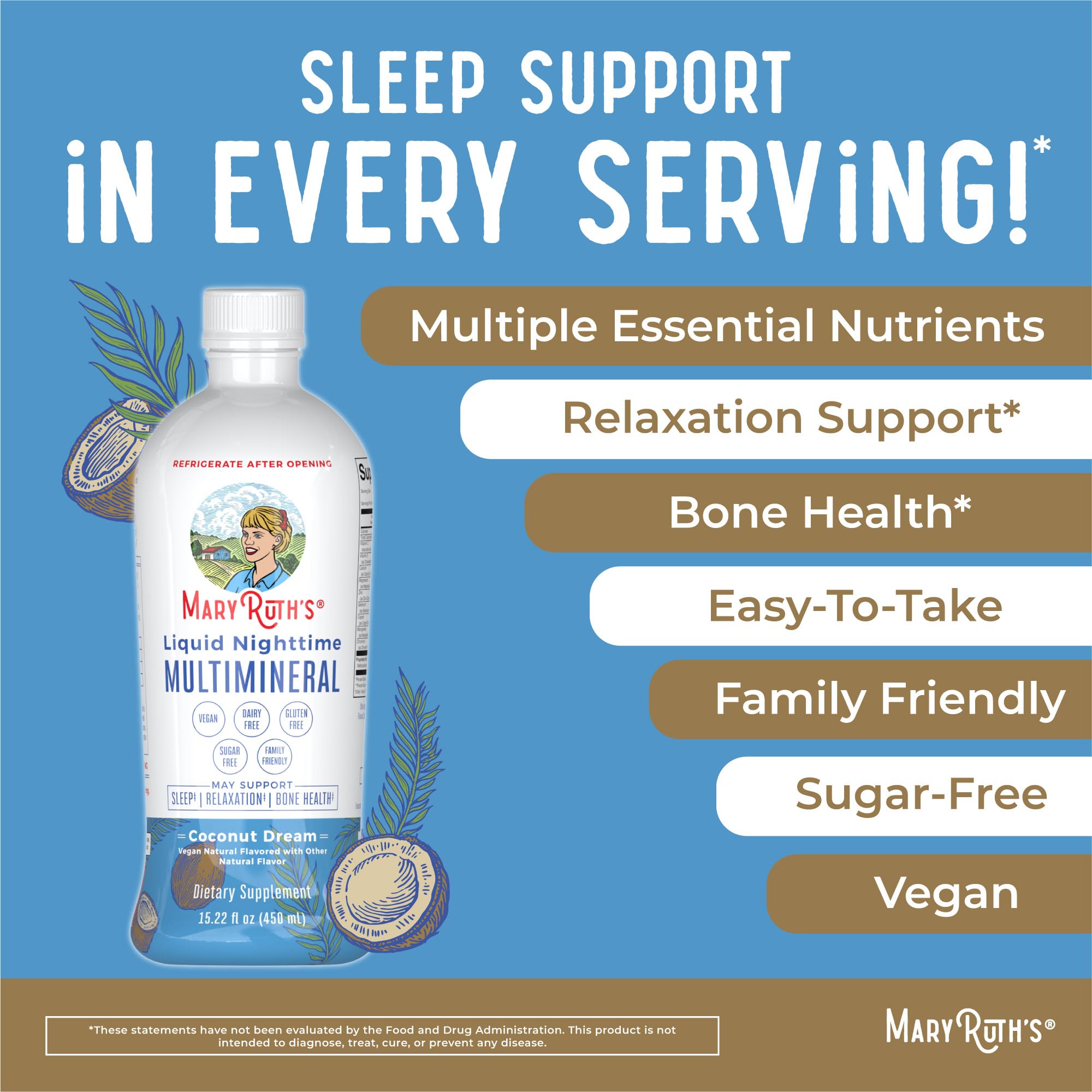 Foto 8 pulgar | Suplemento Maryruth Organics Liquid Nighttime Multimineral - Venta Internacional.