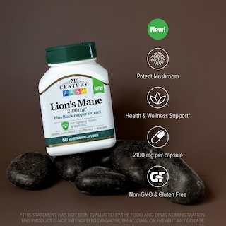 Foto 2 | Suplemento 21st Century Lion's Mane De 2.100 Mg Con Pimienta Negra - Venta Internacional.