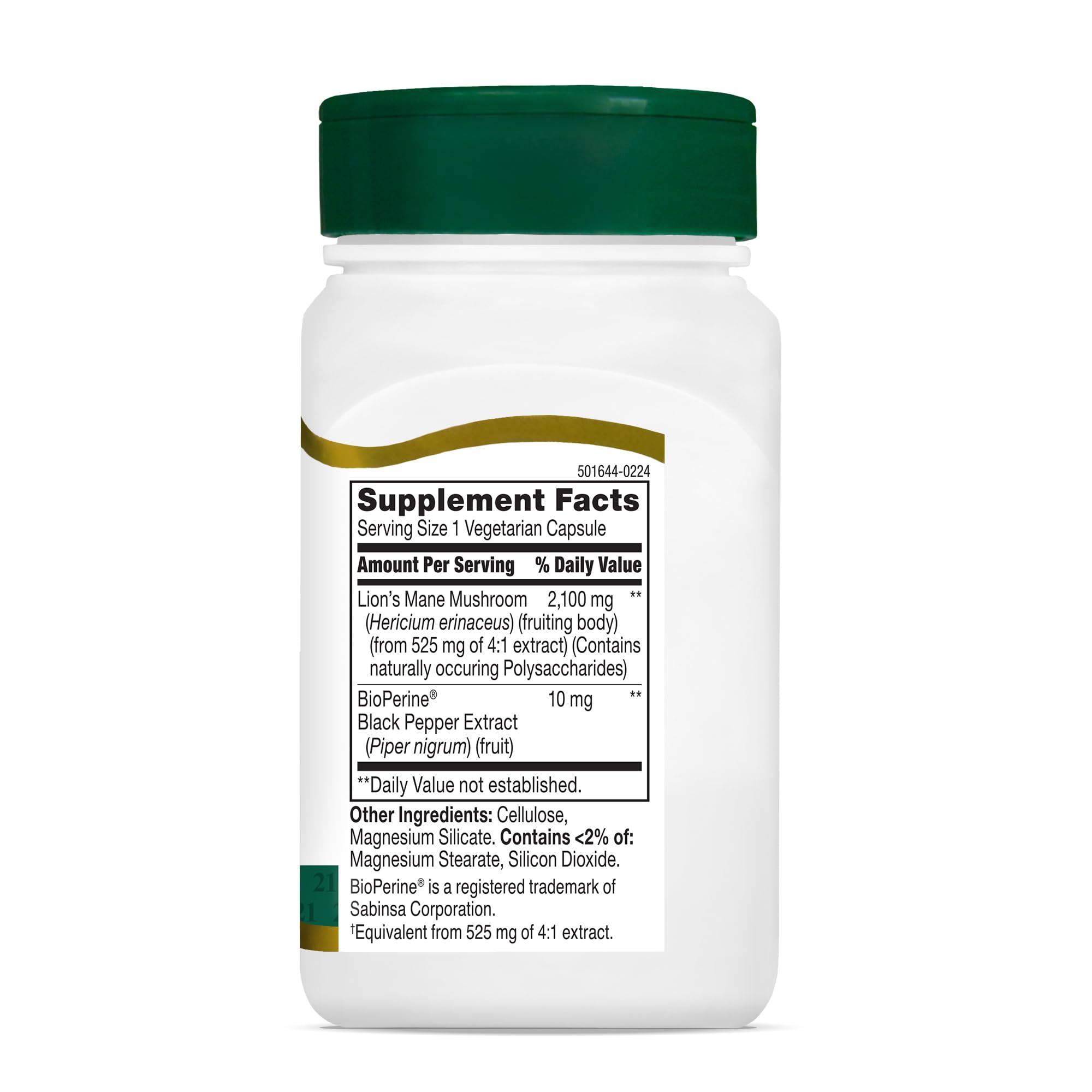 Foto 7 pulgar | Suplemento 21st Century Lion's Mane De 2.100 Mg Con Pimienta Negra - Venta Internacional.