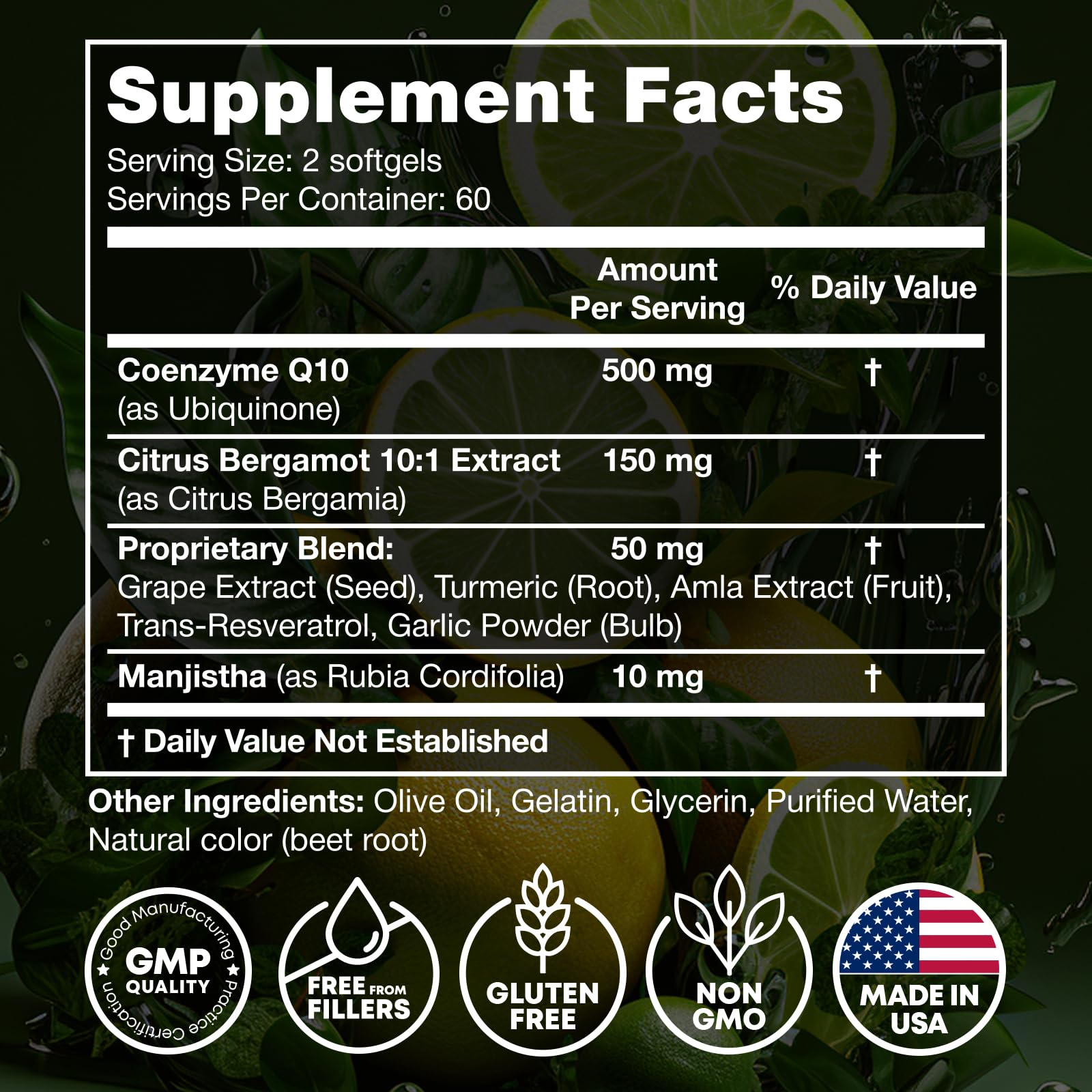 Foto 8 pulgar | Suplemento Joyli Nutrition Coq10 500 Mg 120 Cápsulas Blandas - Venta Internacional.