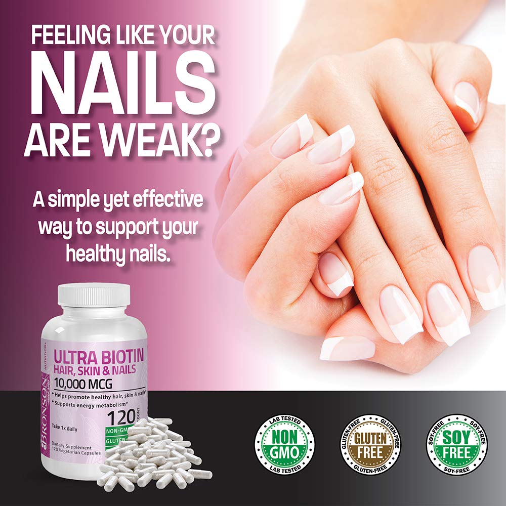 Foto 4 pulgar | Suplemento Bronson Ultra Biotin De 10,000 Mcg Para Cabello, Piel Y Uñas - Venta Internacional.