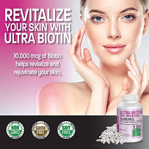 Foto 6 pulgar | Suplemento Bronson Ultra Biotin De 10,000 Mcg Para Cabello, Piel Y Uñas - Venta Internacional.