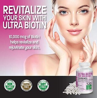 Foto 5 | Suplemento Bronson Ultra Biotin De 10,000 Mcg Para Cabello, Piel Y Uñas - Venta Internacional.