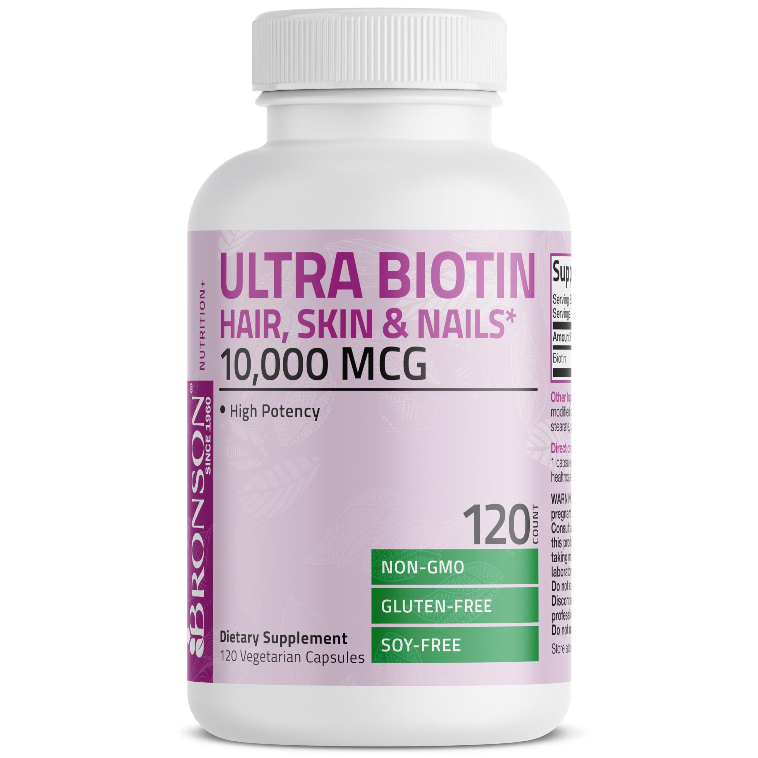Foto 6 | Suplemento Bronson Ultra Biotin De 10,000 Mcg Para Cabello, Piel Y Uñas - Venta Internacional.