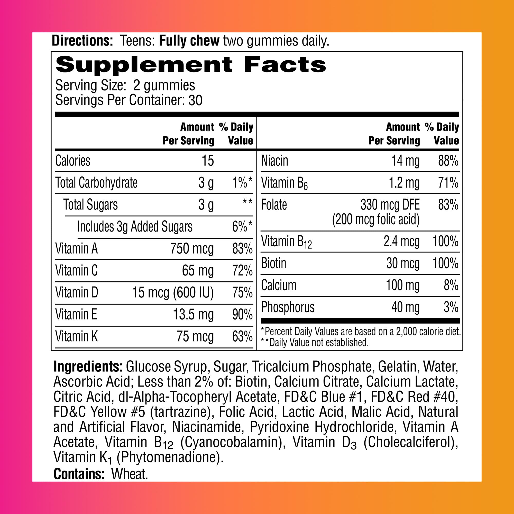 Foto 7 | Gomitas Multivitamínicas One A Day Teen For Her 60 Unidades - Venta Internacional.