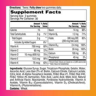 Foto 7 | Gomitas Multivitamínicas One A Day Teen For Her 60 Unidades - Venta Internacional.