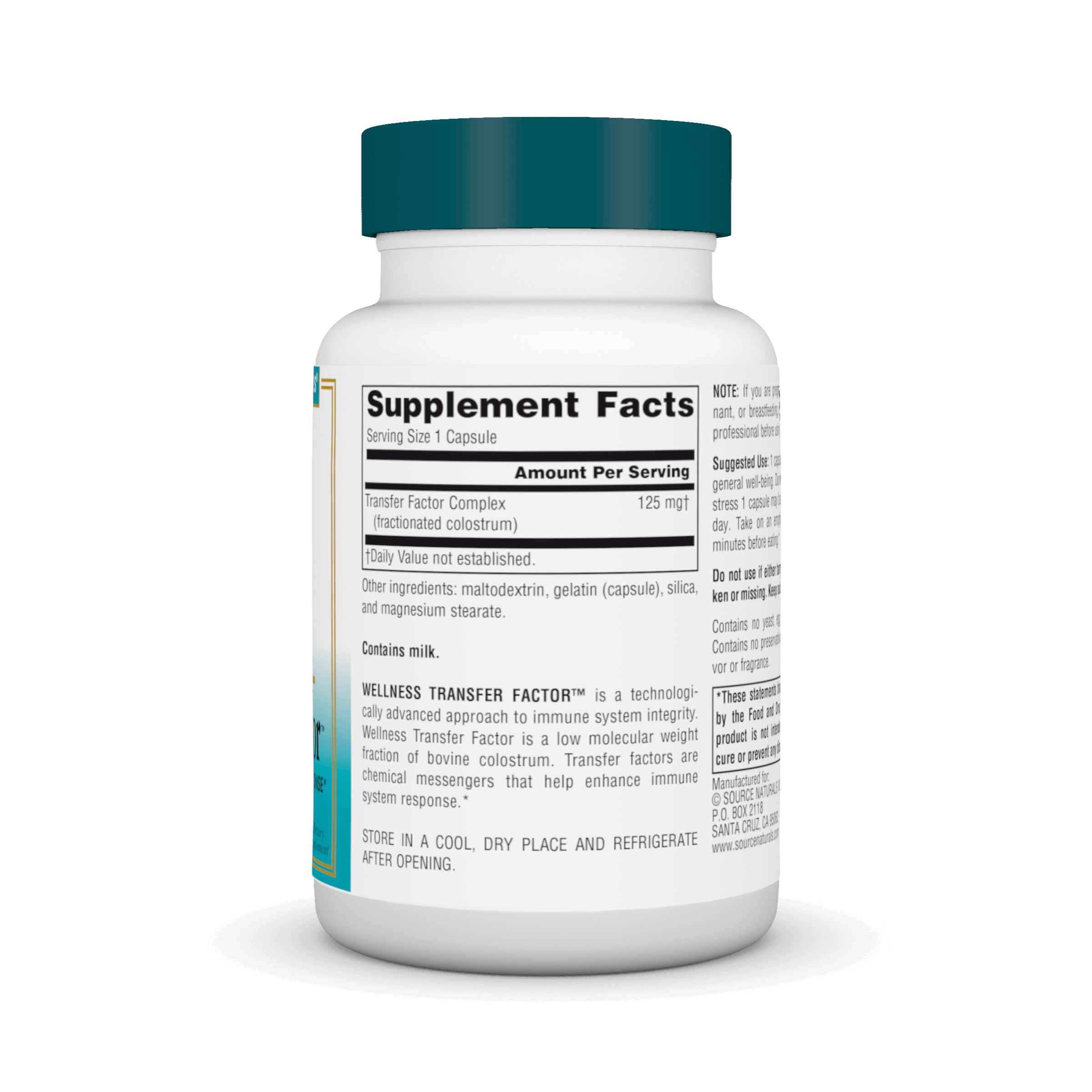 Foto 3 pulgar | Supplement Source Naturals Wellness Transfer Factor 125 Mg - Venta Internacional.