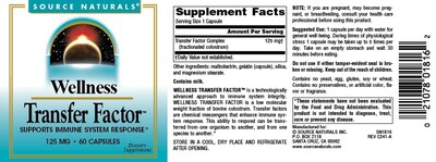 Foto 4 | Supplement Source Naturals Wellness Transfer Factor 125 Mg - Venta Internacional.
