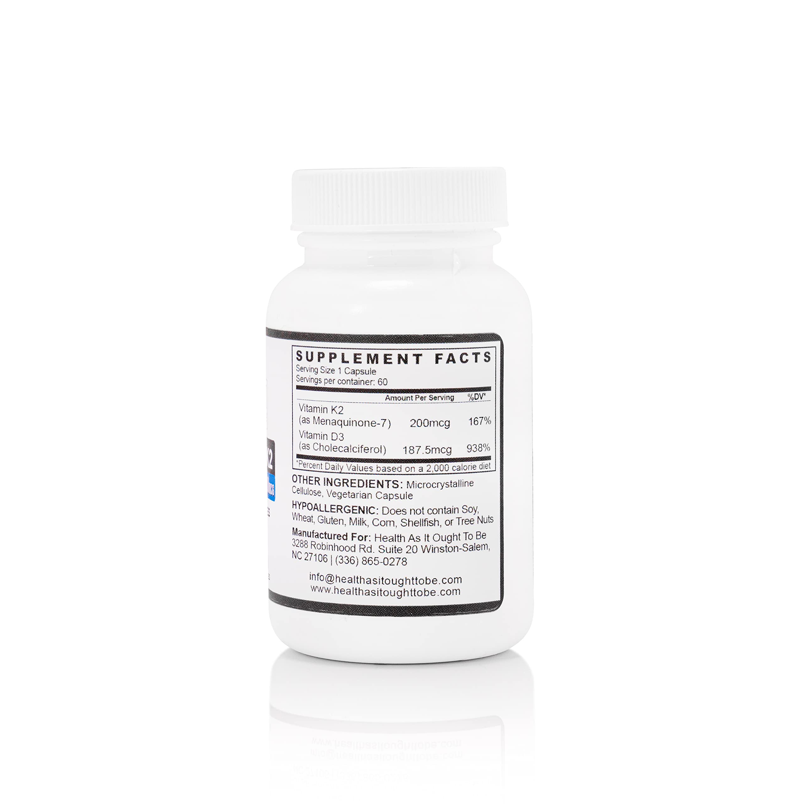 Foto 2 | Complemente Su Salud Como Debería Ser Con Vitamina D3+k2 60 Cápsulas - Venta Internacional.