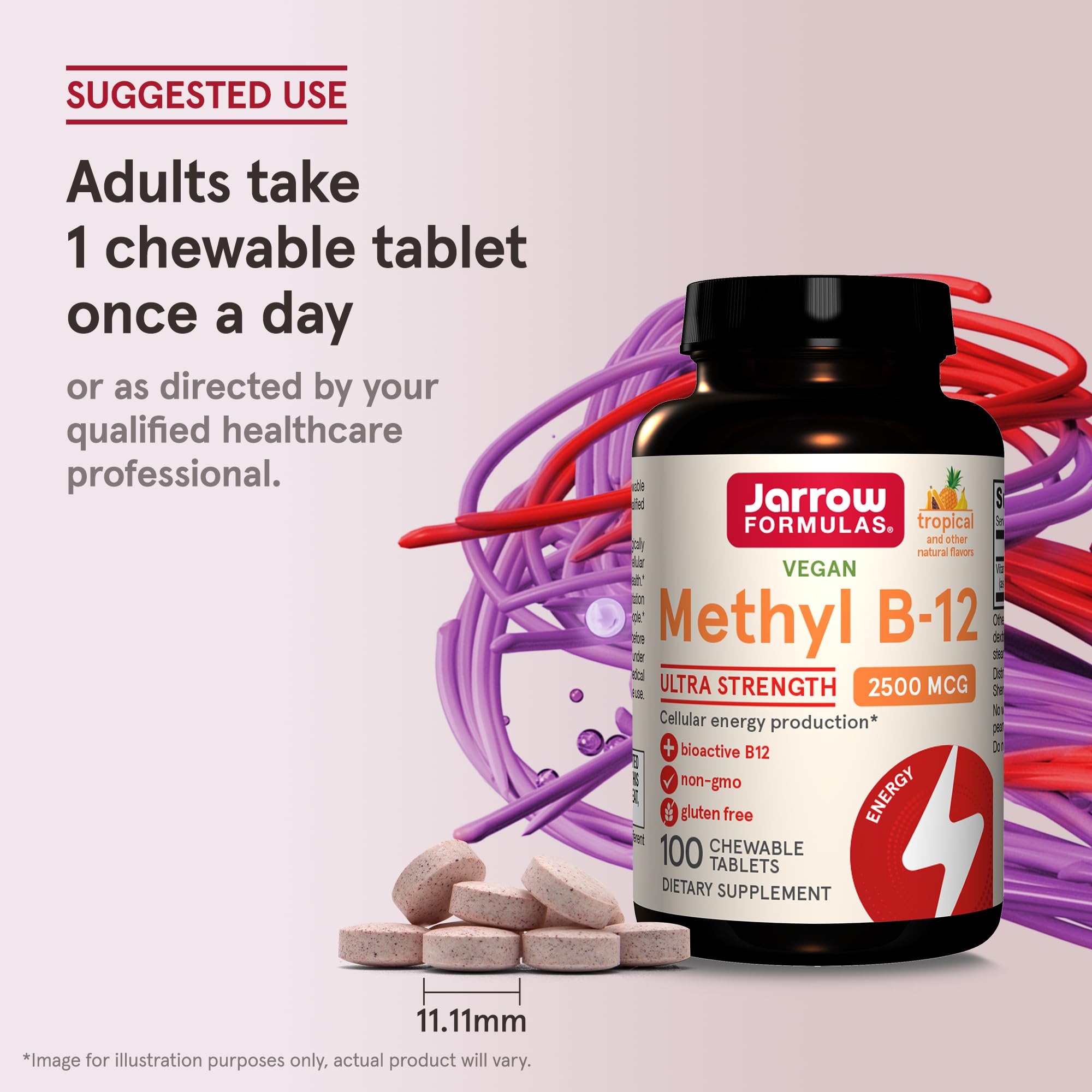 Foto 8 pulgar | Suplemento De Metil B-12 Ultra Fuerte De Jarrow Formulas, 2500 Mcg - Venta Internacional.