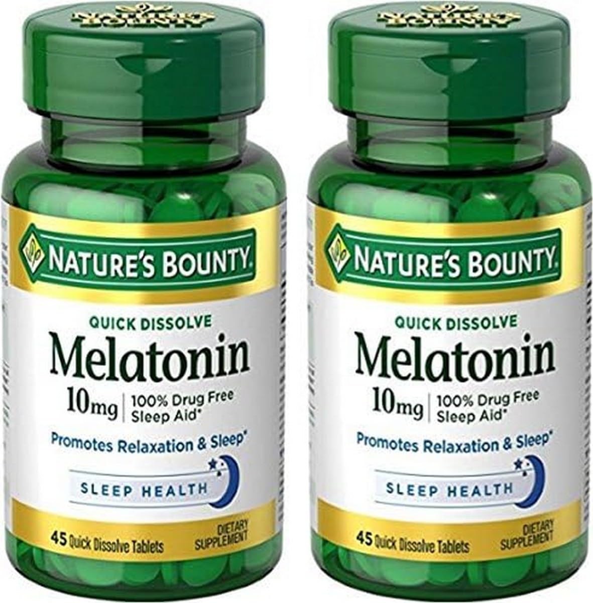 Foto 2 pulgar | Suplemento Nature's Bounty De Melatonina Tabletas de 10 Mg 45 Unidades - Venta Internacional
