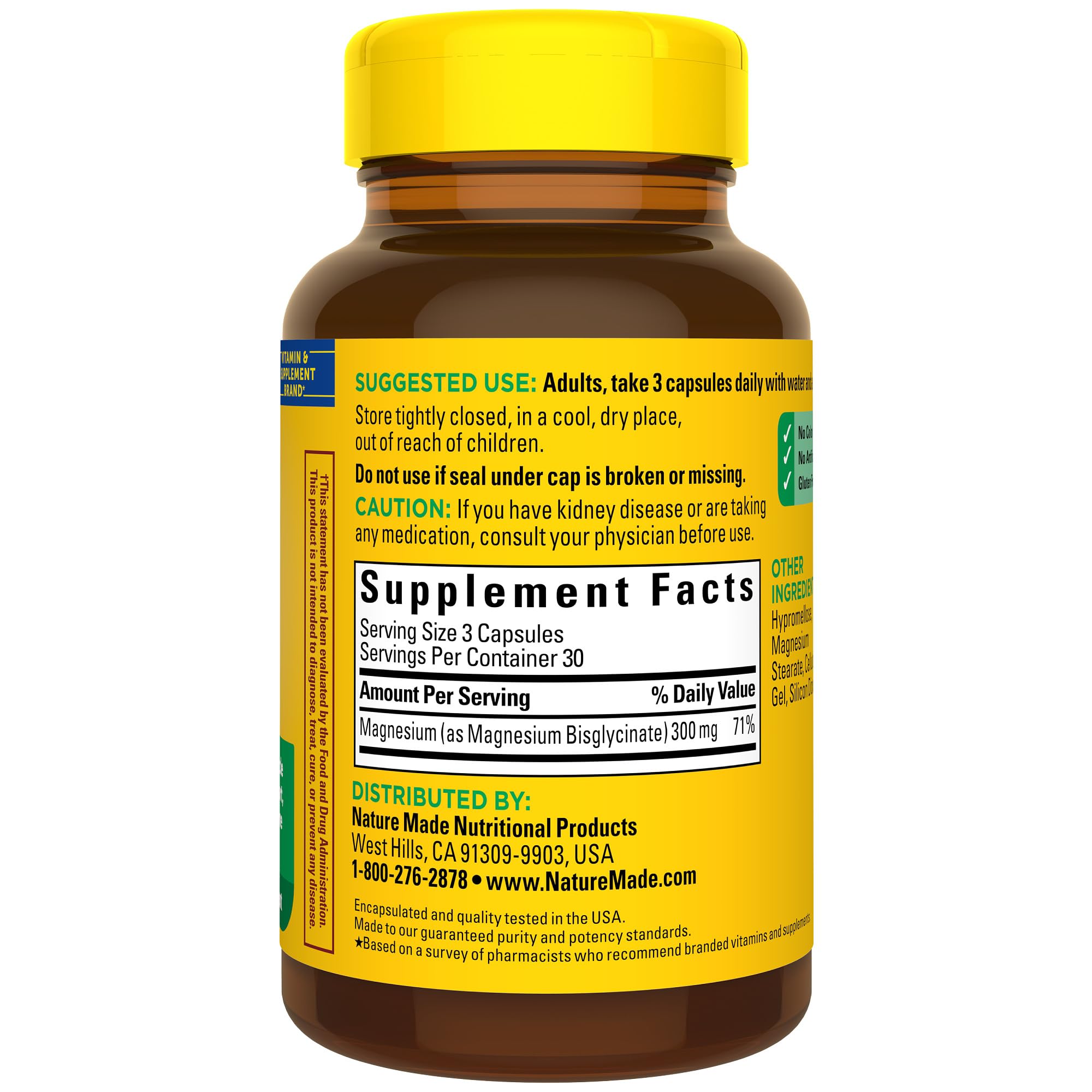Foto 7 | Suplemento De Magnesio Nature Made 300 Mg 90 Cápsulas - Venta Internacional.