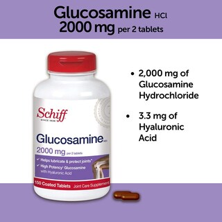 Foto 3 | Suplemento De Glucosamina Schiff Con Ácido Hialurónico 2000 Mg 150 Unidades - Venta Internacional.