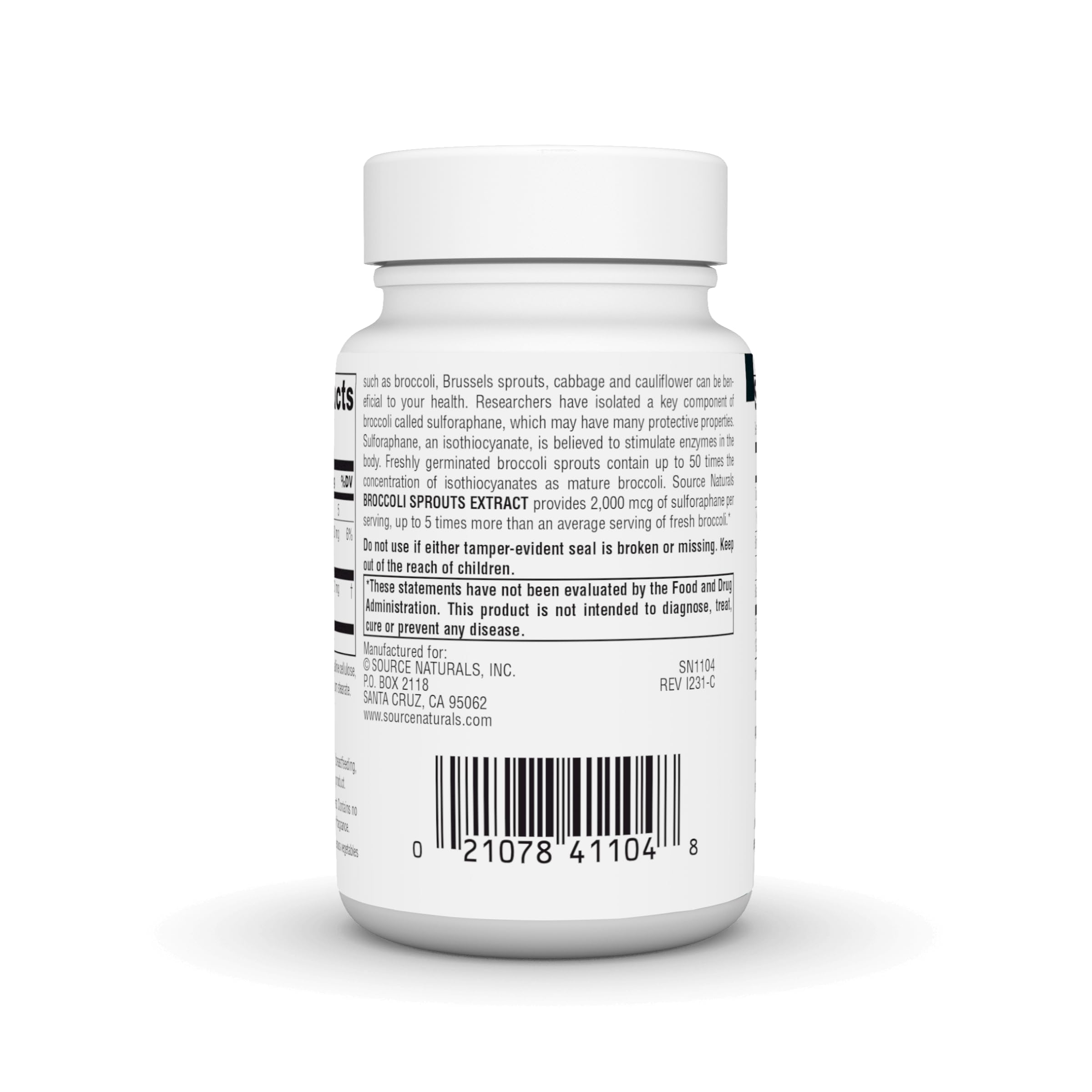 Foto 4 pulgar | Extracto De Brotes De Brócoli Supplement Source Naturals 60 Comprimidos - Venta Internacional.