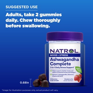 Foto 5 | Suplemento Natrol Ashwagandha Complete Gomies 30 Unidades - Venta Internacional.