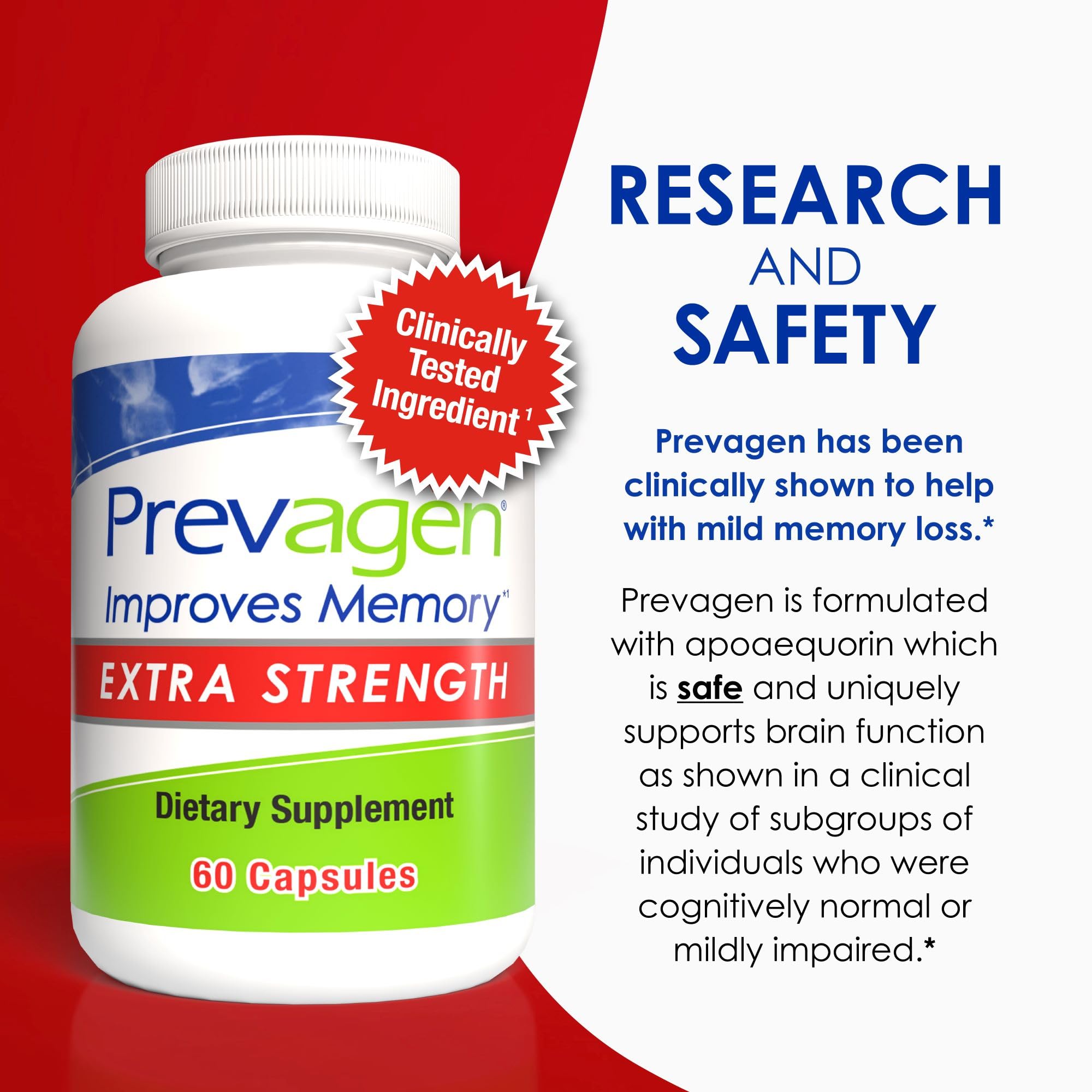Foto 4 pulgar | Suplemento Prevagen Mejora La Memoria Extra Strength 20 Mg 60 Cápsulas - Venta Internacional.