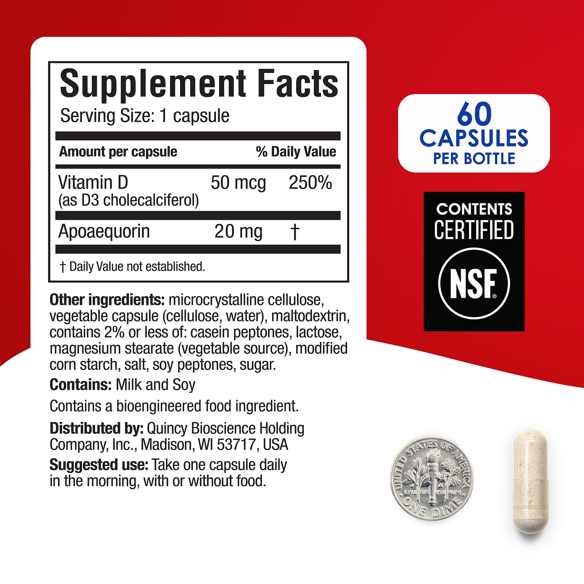 Foto 5 pulgar | Suplemento Prevagen Mejora La Memoria Extra Strength 20 Mg 60 Cápsulas - Venta Internacional.