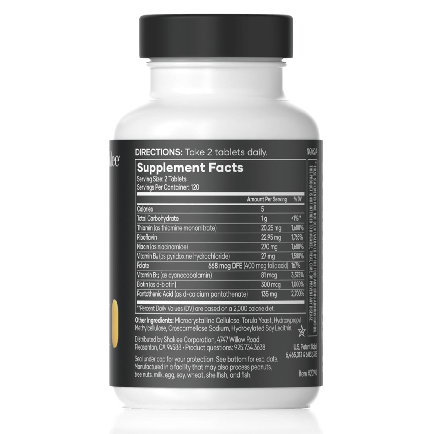 Foto 3 pulgar | Suplemento Shaklee B-complex Ultimate Energy Boost 240 Tabletas - Venta Internacional.