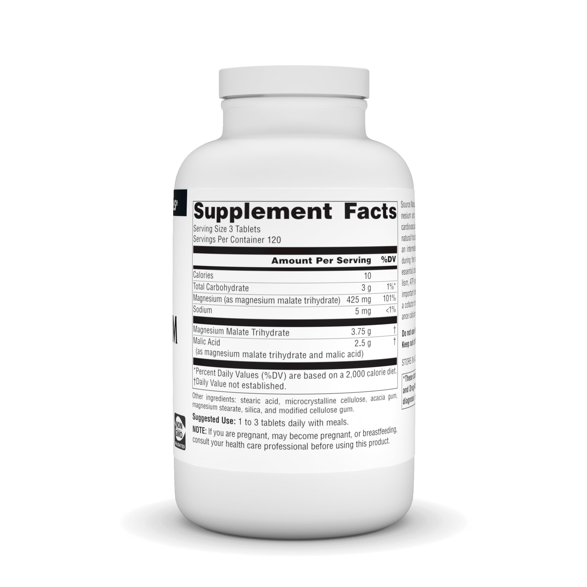 Foto 3 pulgar | Supplement Source Naturals Malato De Magnesio 3750 Mg 360 Comprimidos - Venta Internacional.