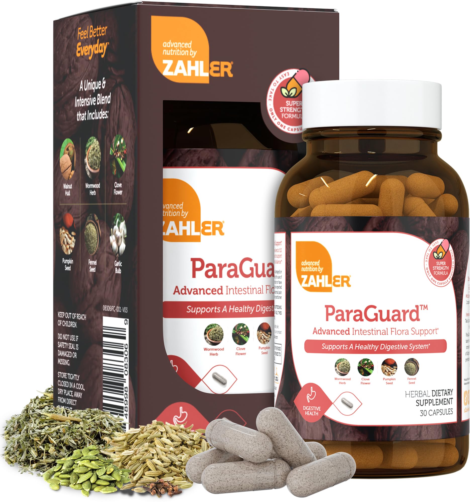 Foto 2 pulgar | Suplemento Zahler Paraguard Capsules Gut Health, 30 Unidades - Venta Internacional.