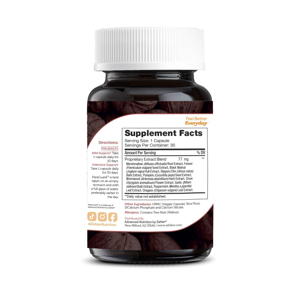 Foto 6 pulgar | Suplemento Zahler Paraguard Capsules Gut Health, 30 Unidades - Venta Internacional.