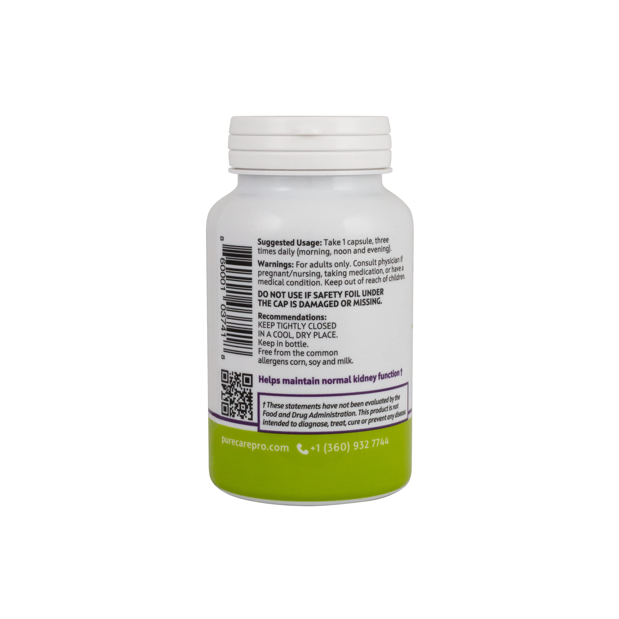 Foto 5 pulgar | Suplemento Pure Care Pro Renohelp Kidney Support 90 Cápsulas - Venta Internacional.
