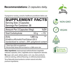 Foto 2 | Suplemento Terry Naturally Healthy Cholesterol 60 Cápsulas - Venta Internacional.