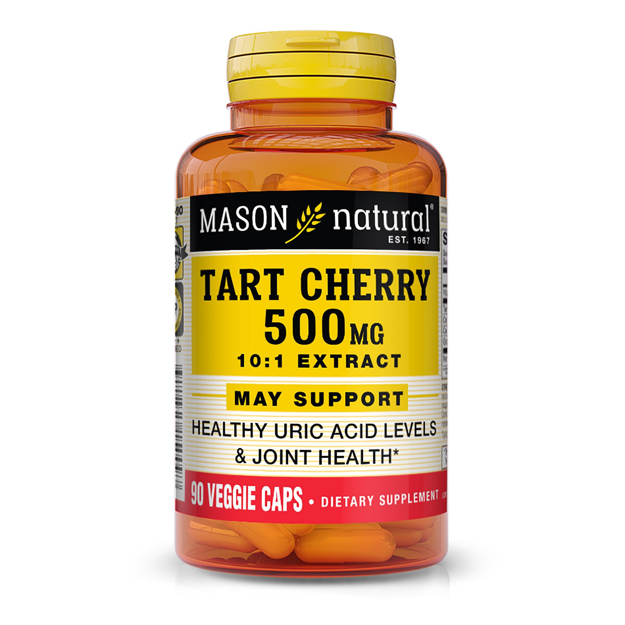 Foto 2 pulgar | Suplemento Mason Natural Tart Cherry 500 Mg, Extracto 10:1, 90 Cápsulas - Venta Internacional.