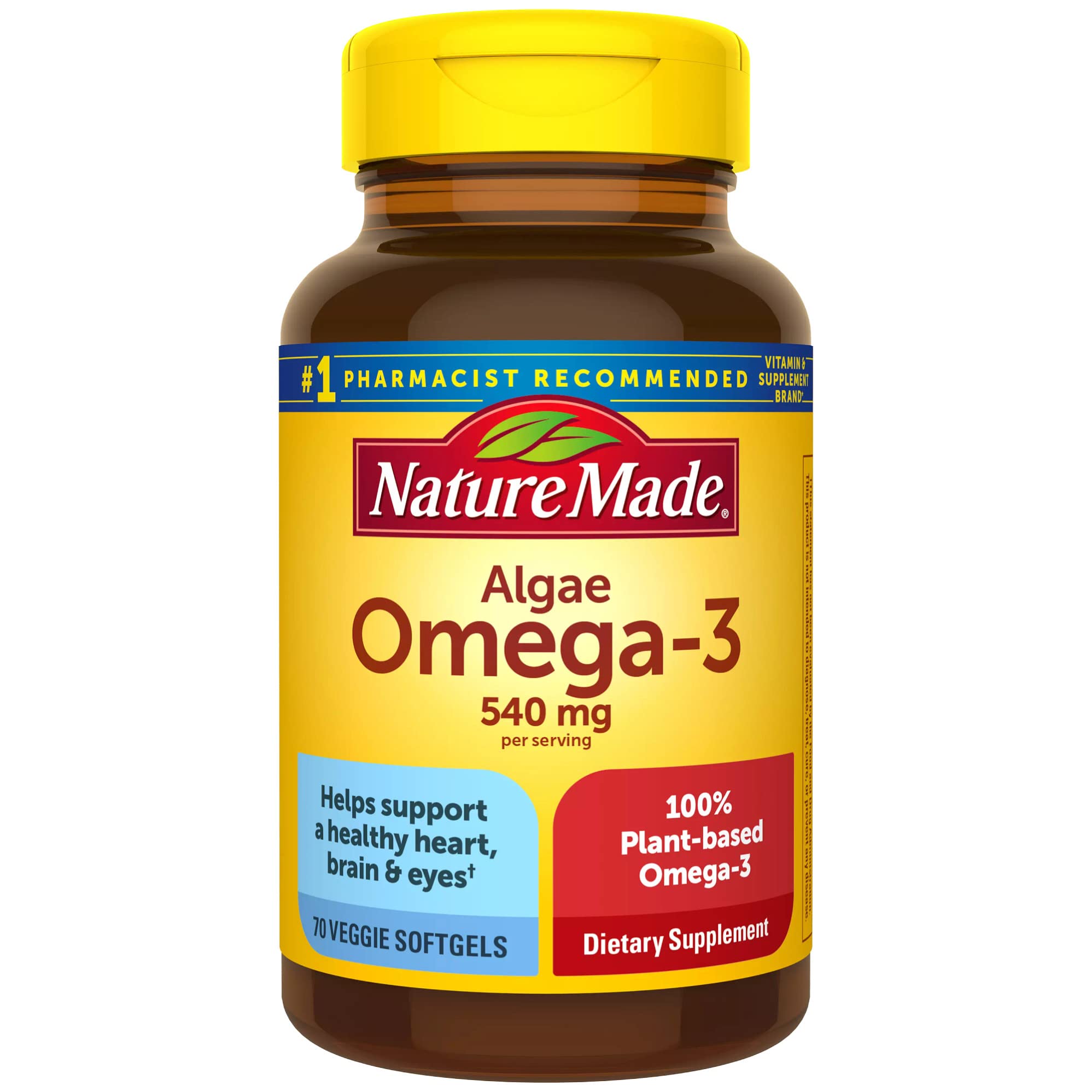 Foto 1 | Suplemento Nature Made Algae Omega 3 540 Mg 70 Cápsulas Blandas - Venta Internacional.
