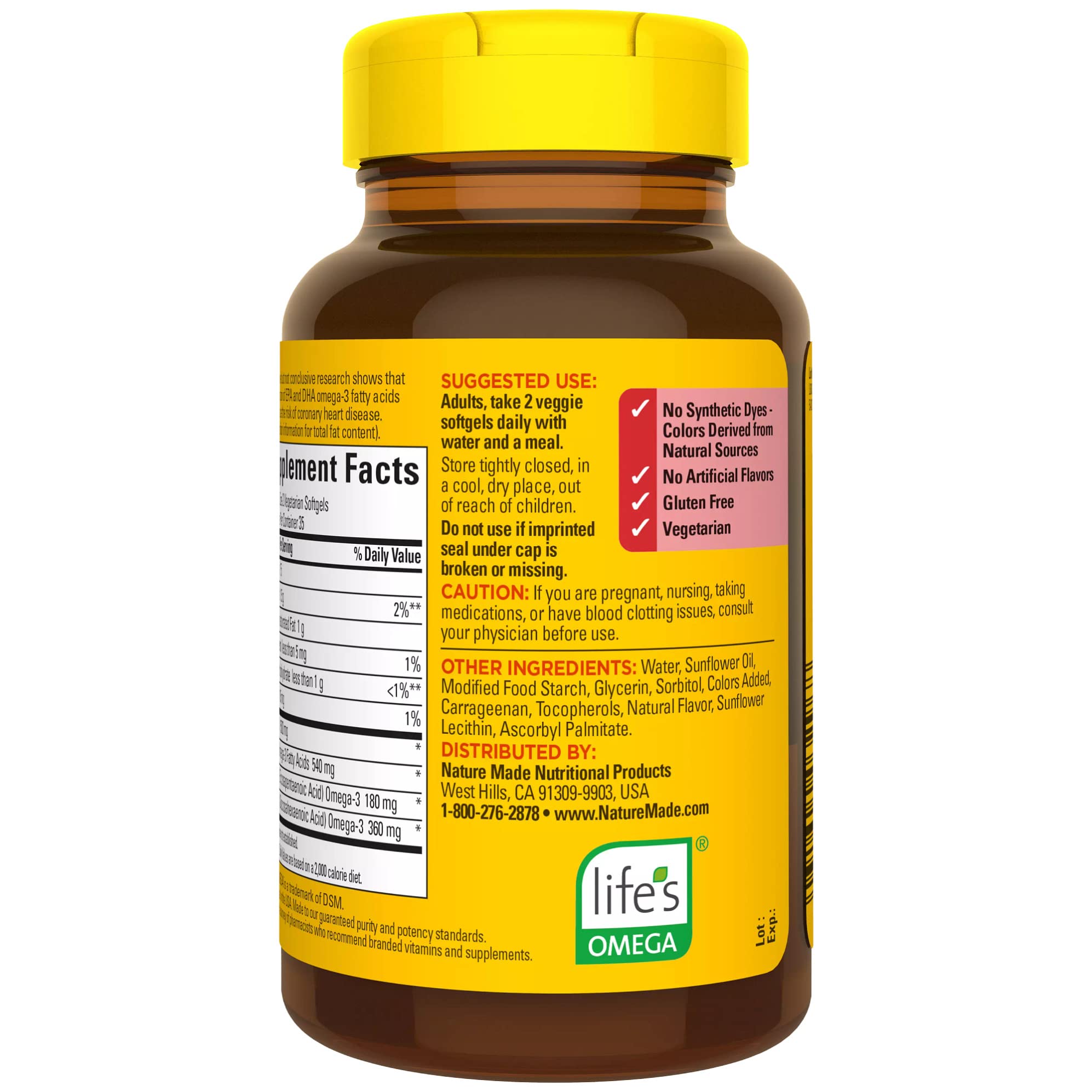 Foto 8 pulgar | Suplemento Nature Made Algae Omega 3 540 Mg 70 Cápsulas Blandas - Venta Internacional.