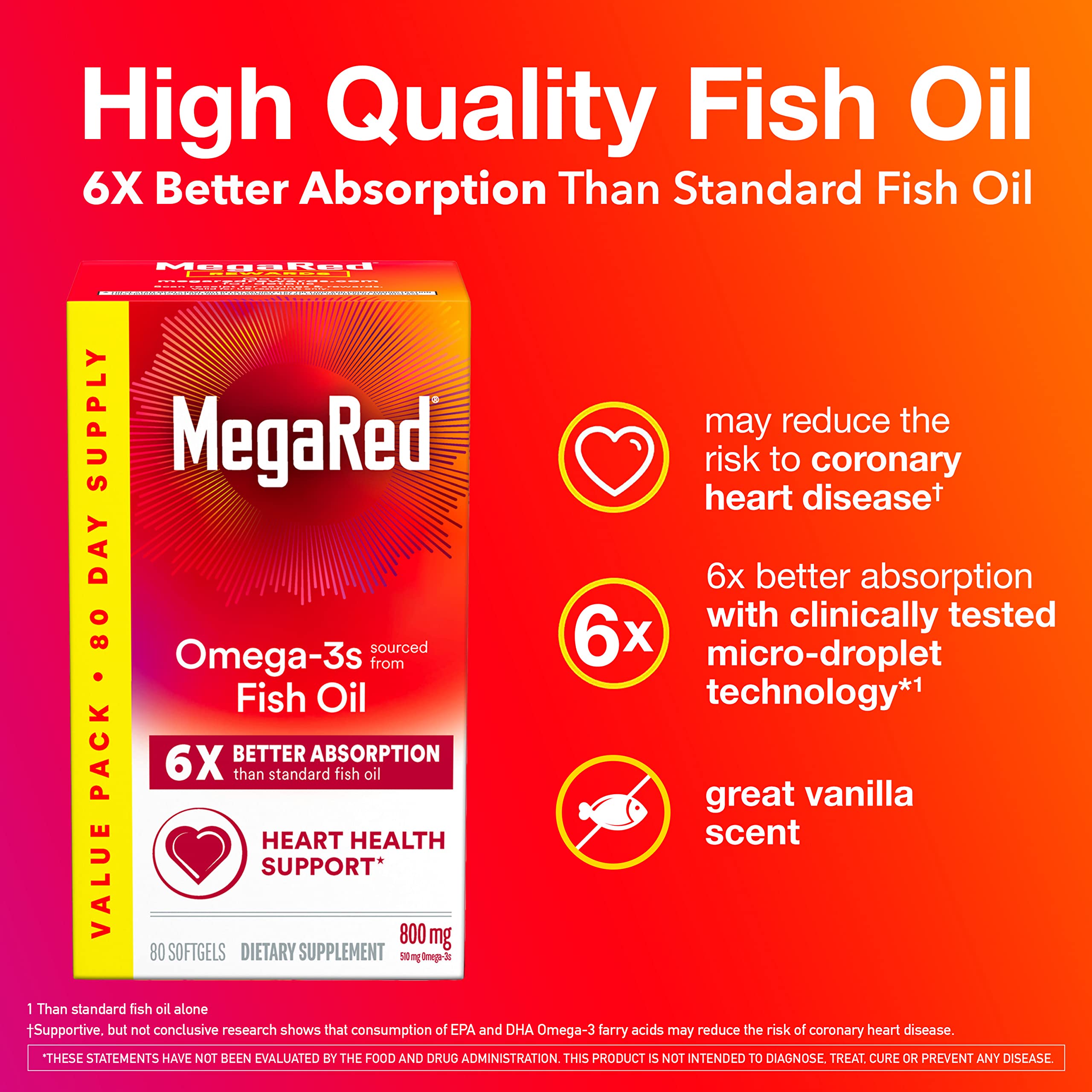 Foto 3 pulgar | Suplemento De Aceite De Pescado Megared Omega 3 800 Mg 80 Cápsulas Blandas - Venta Internacional.