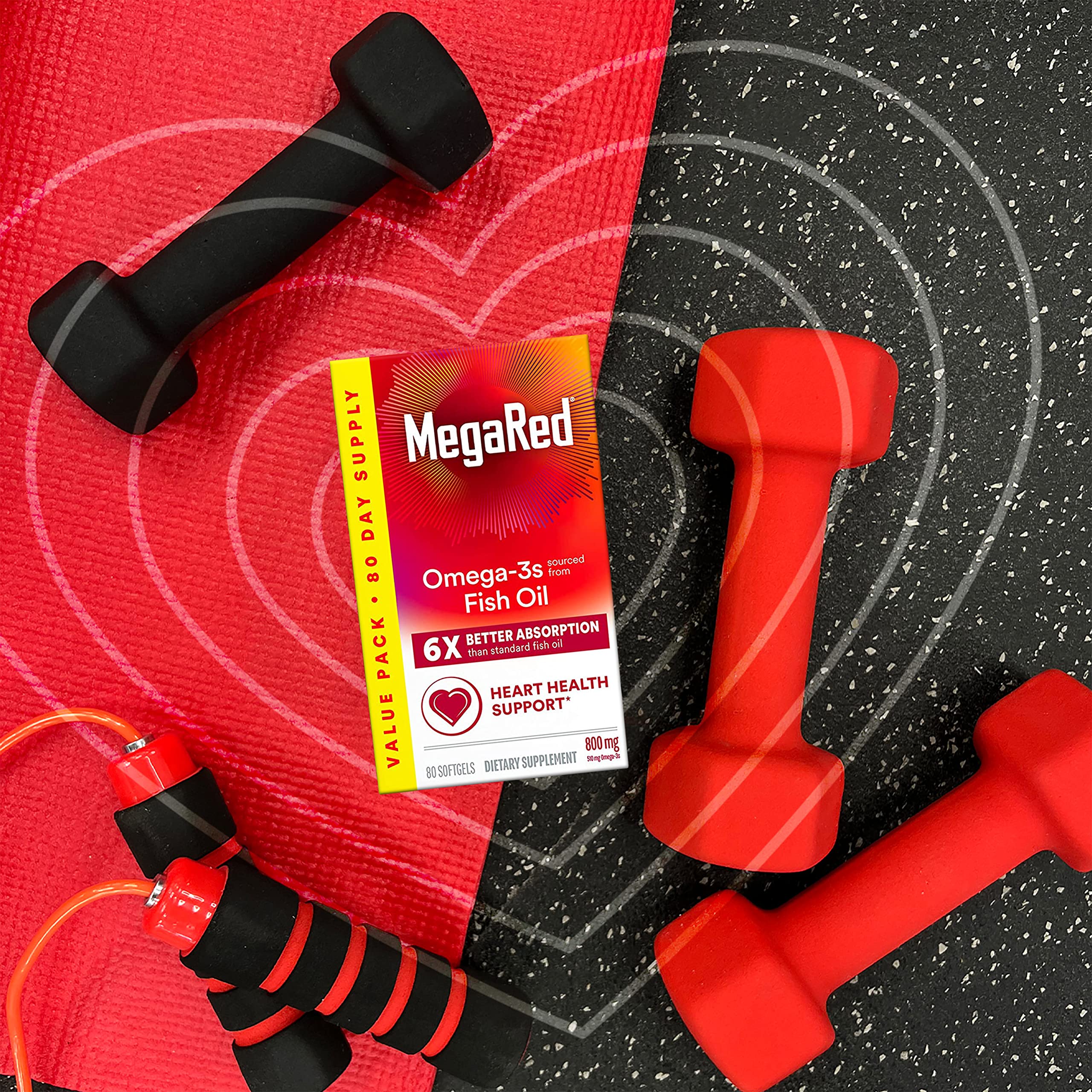 Foto 6 | Suplemento De Aceite De Pescado Megared Omega 3 800 Mg 80 Cápsulas Blandas - Venta Internacional.