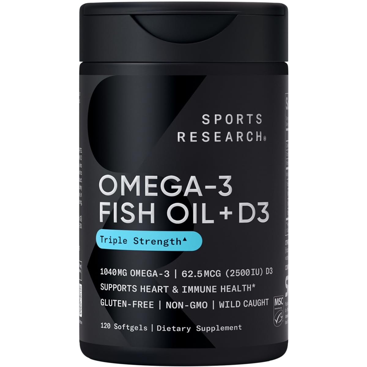 Foto 2 pulgar | Suplemento Sports Research Omega-3 1040 Mg Con Vitamina D3 2500 Iu - Venta Internacional.
