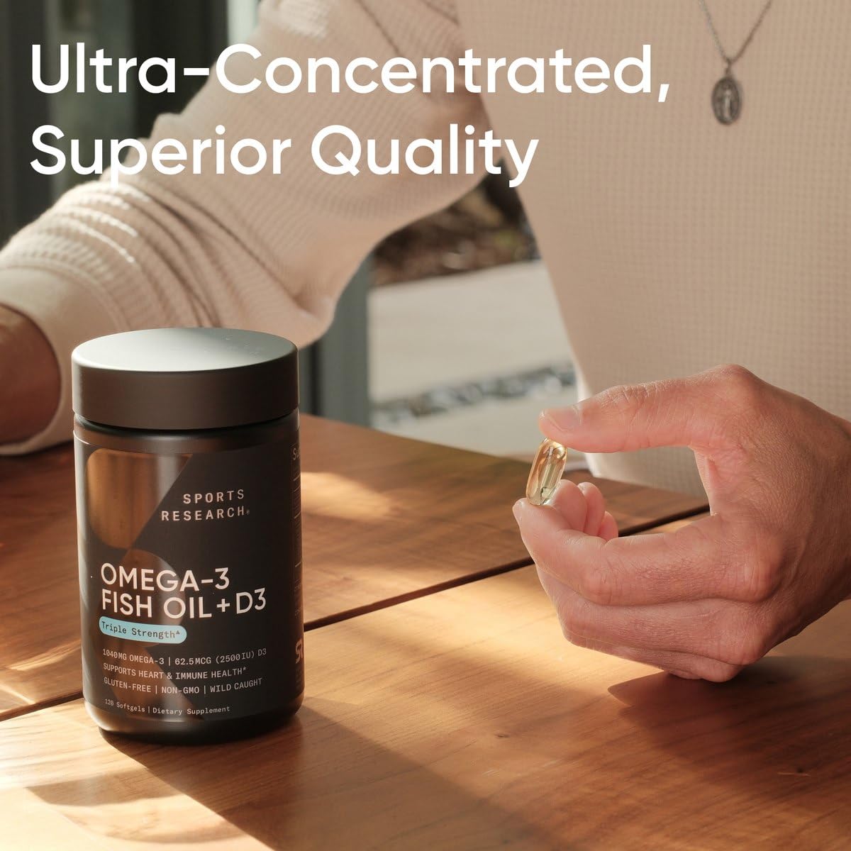 Foto 6 pulgar | Suplemento Sports Research Omega-3 1040 Mg Con Vitamina D3 2500 Iu - Venta Internacional.