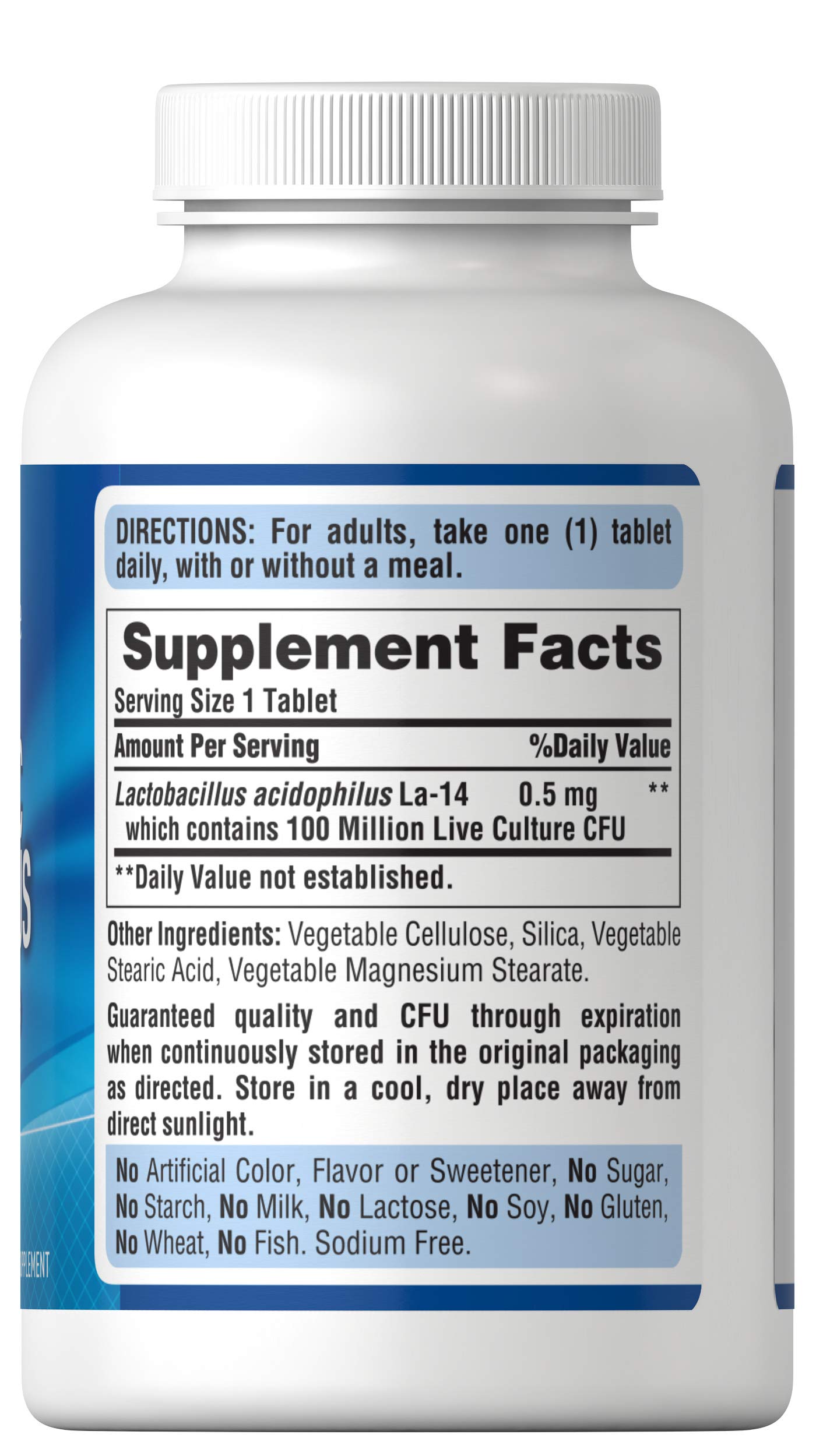Foto 3 pulgar | Suplemento Puritan's Pride Probiotic Acidophilus 250 Cápsulas - Venta Internacional.