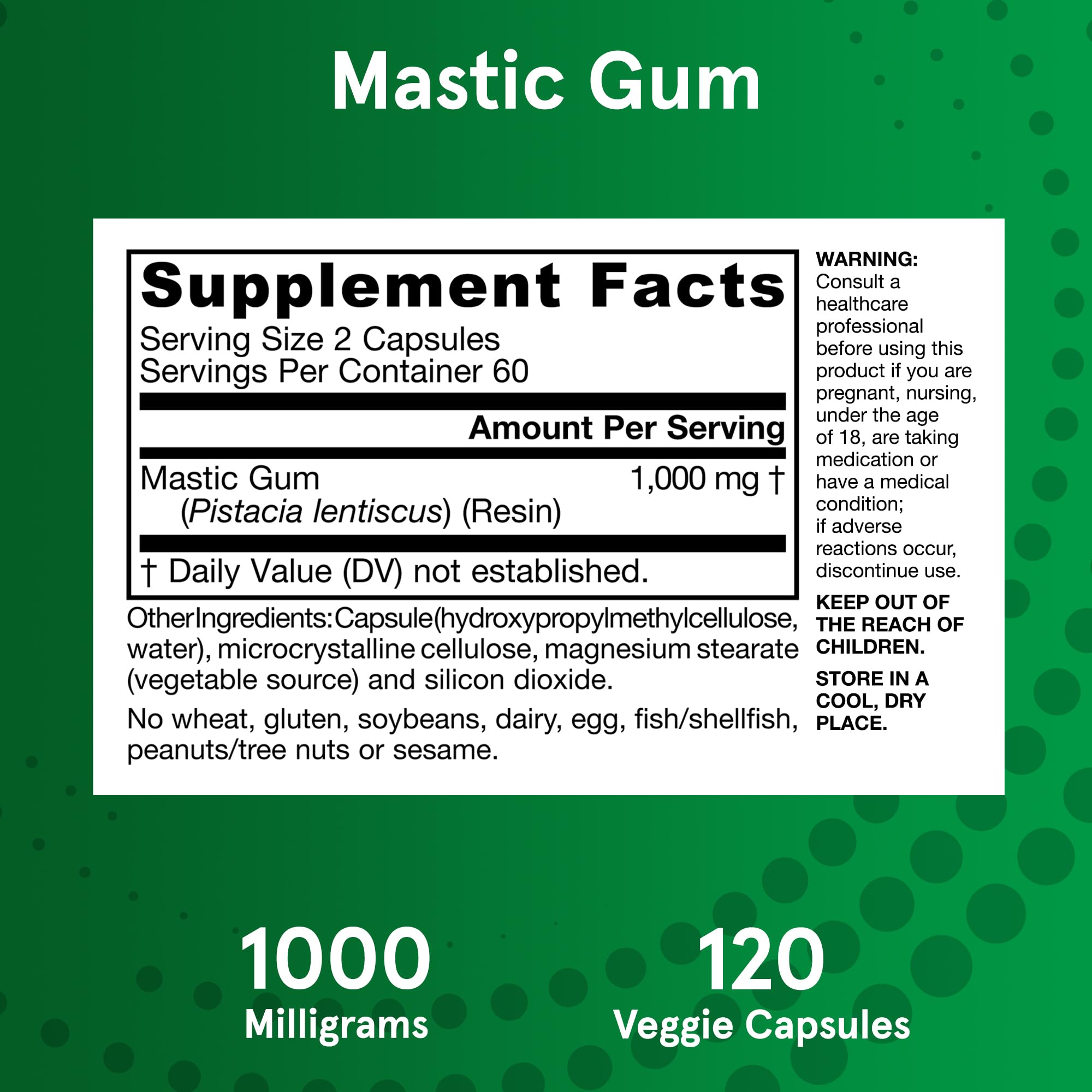 Foto 7 pulgar | Suplemento Jarrow Formulas Mastic Gum 1000 Mg 120 Cápsulas - Venta Internacional.