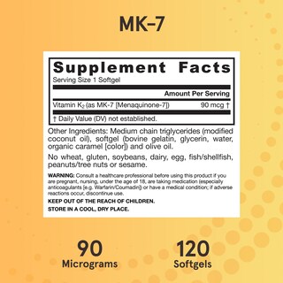 Foto 6 | Suplemento Jarrow Formulas Mk-7 90 Mcg De Vitamina K2 120 Cápsulas Blandas - Venta Internacional.